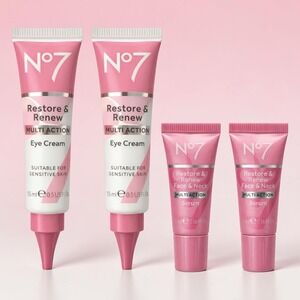No7 - Restore & Renew Set (Eye 15ml + Serum 5ml) 4pc